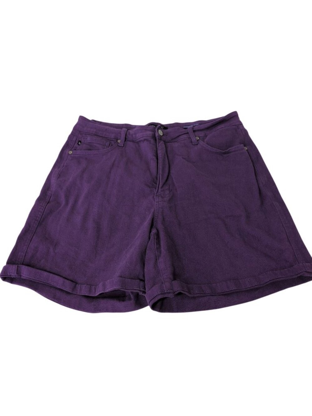 Judy Blue Blue Purple Shorts Womens Size 2XL Tummy Control High Rise Denim Jorts